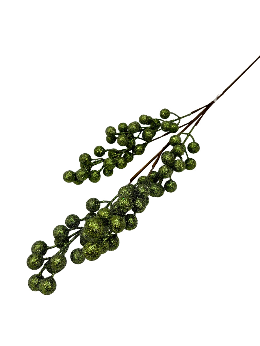 Glitter Berry Spray Green 26''